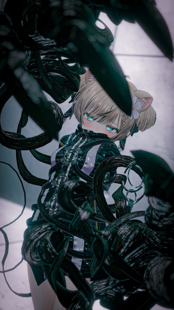 【VRChat】 *:゜神哭シリーズ第1弾 複数アバター対応 幽衣神哭Grievell*【14アバター対応】