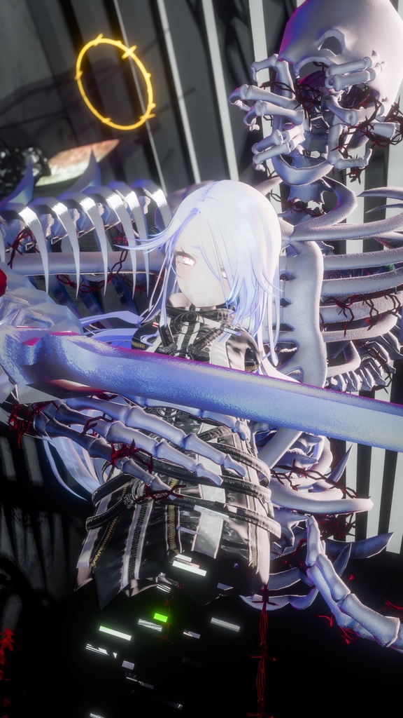 【VRChat】 *:゜神哭シリーズ第1弾 複数アバター対応 幽衣神哭Grievell*【14アバター対応】