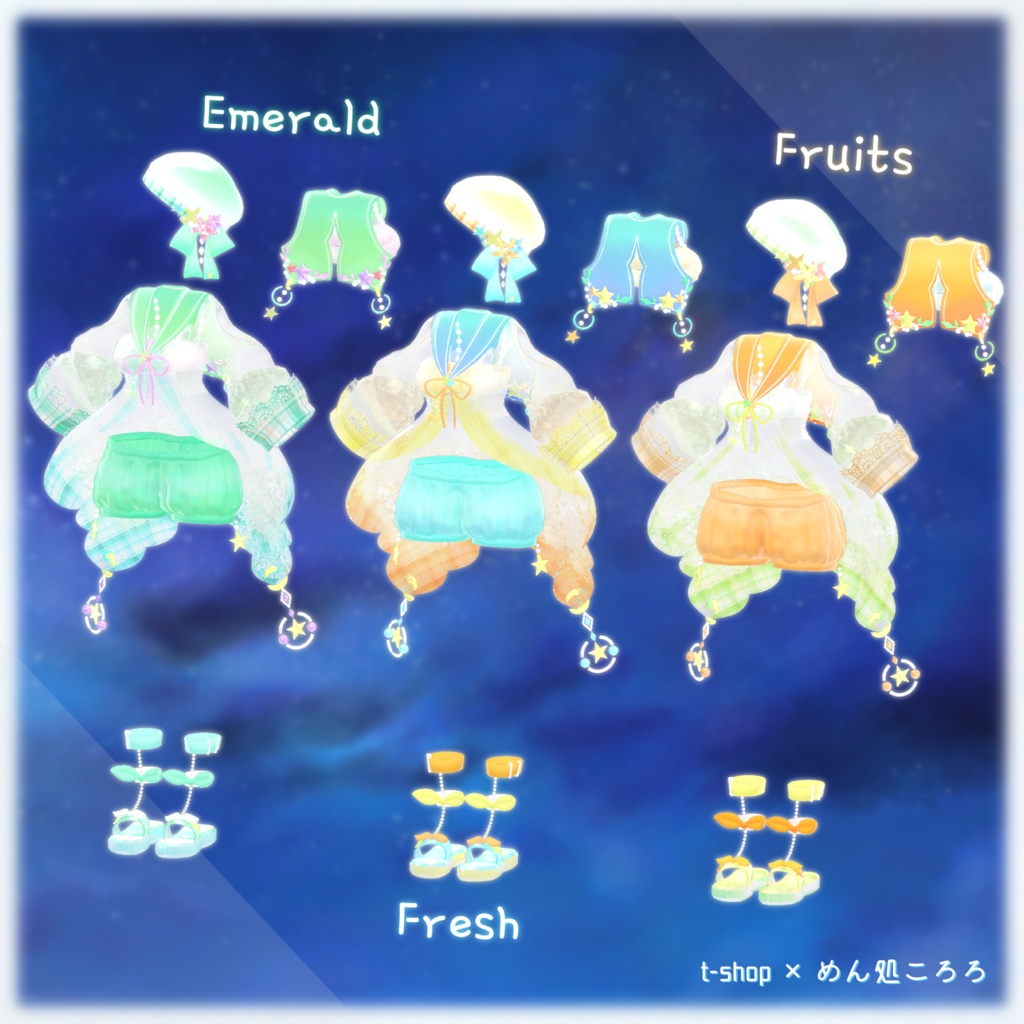 🌟【VRChat】 *:星波恋夢☆Twinkle Marine🌟【14アバター対応】✨