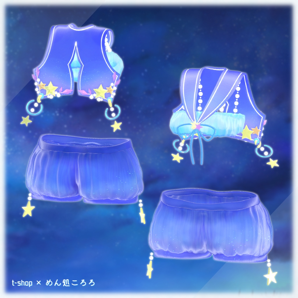 🌟【VRChat】 *:星波恋夢☆Twinkle Marine🌟【14アバター対応】✨