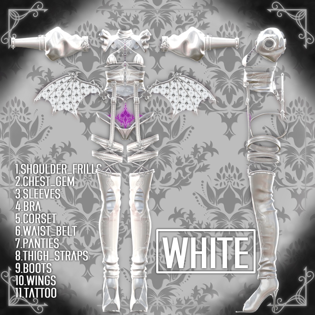販売:10/15~〖4日間限定SALE〗♠ SpadeHex ♠〖VRChat / 11+αアバター対応〗