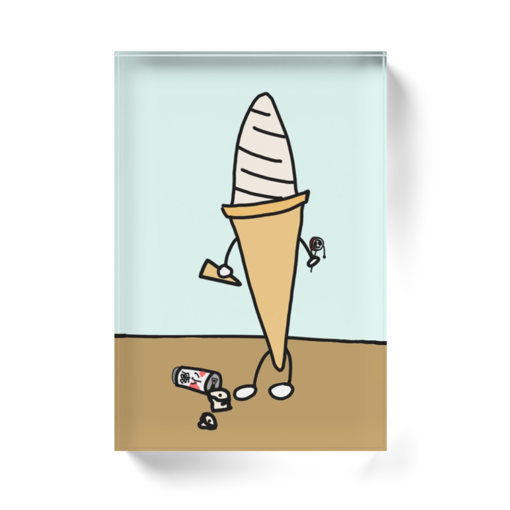 ソフトクリームを落としたソフトクリーム