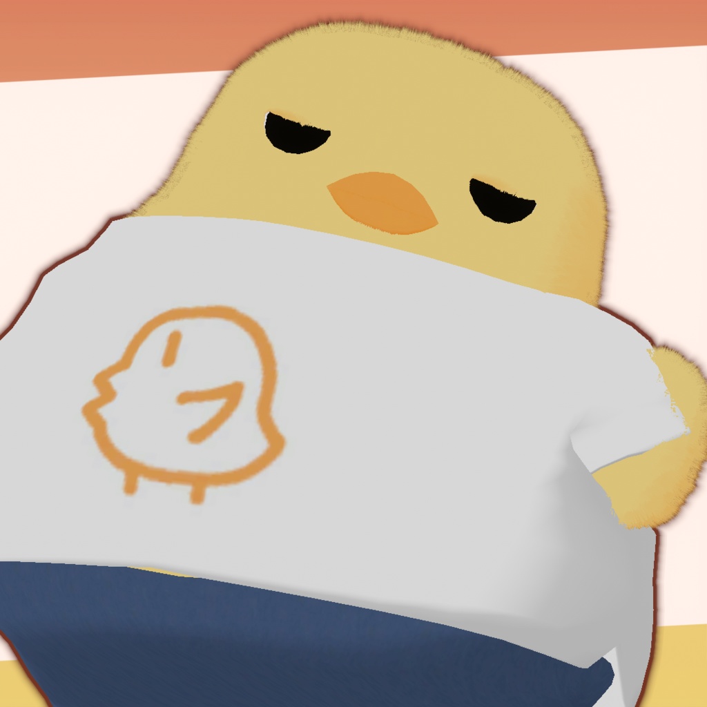 【VRC想定】ふわふわもちもち3Dモデル「ぴよちゃん」