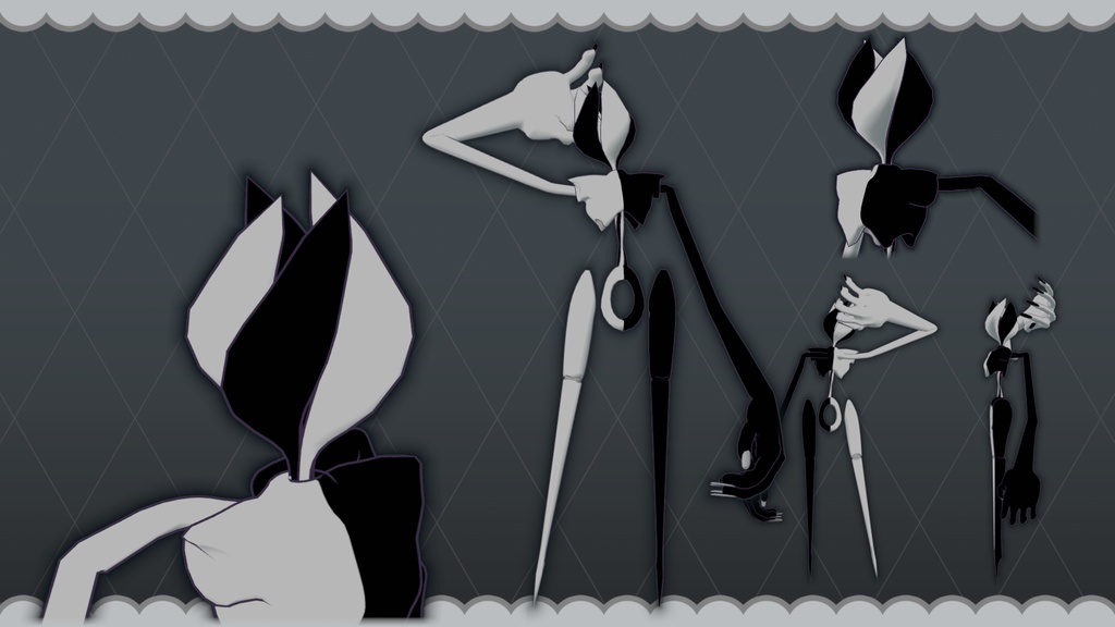 【VRC想定】無機生命体アバター「Polytope」