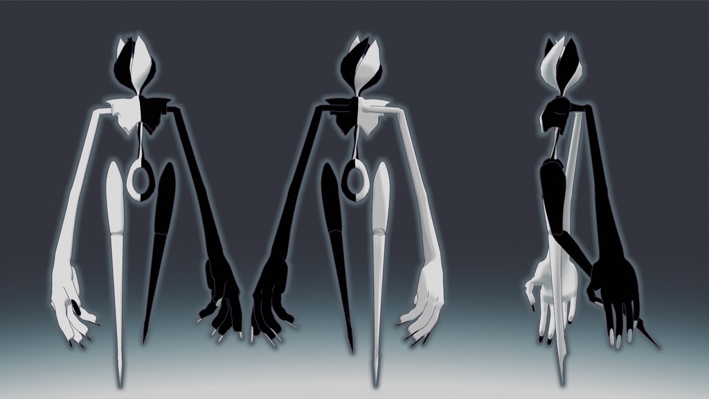 【VRC想定】無機生命体アバター「Polytope」