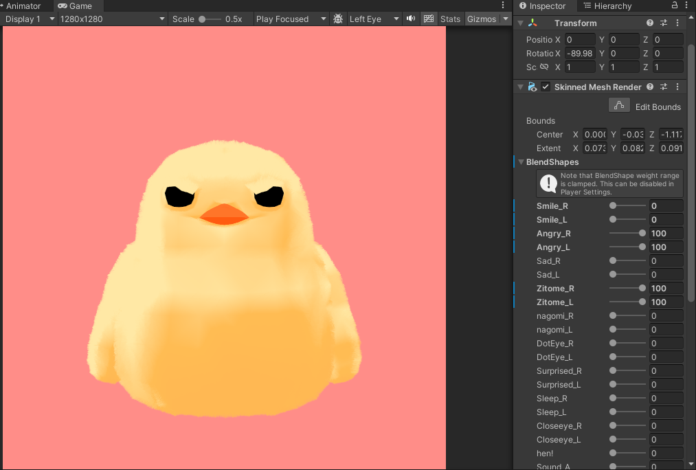 【VRC用小物】ぴよちゃんのぬいぐるみ【ぴよぬい】