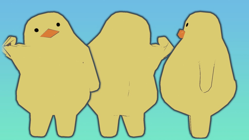 【VRC用低クオリティアバター】piyochan?【ひよこ】