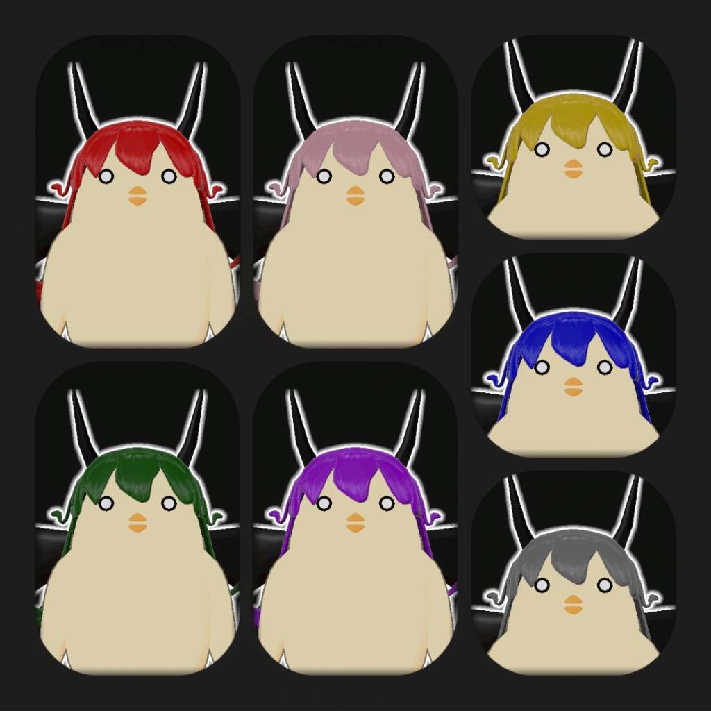 【VRCひよとり専用衣装】天使ぴよえる&悪魔ぴよもでうす