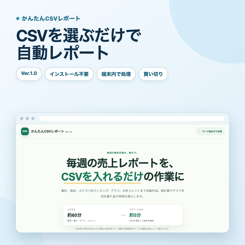 かんたんCSVレポート Ver.1.0
