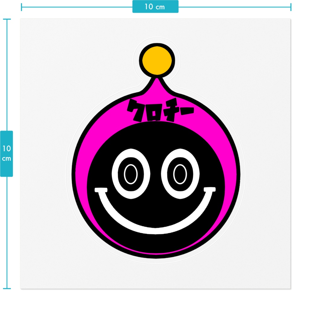 TKG×MANA TKG隊長クロチー クリアステッカー 10×10cm