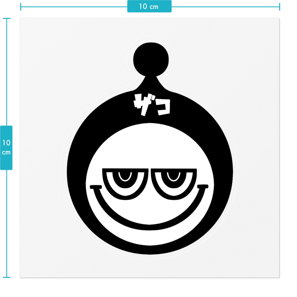 TKG×MANA TKGザコ クリアステッカー 10×10cm