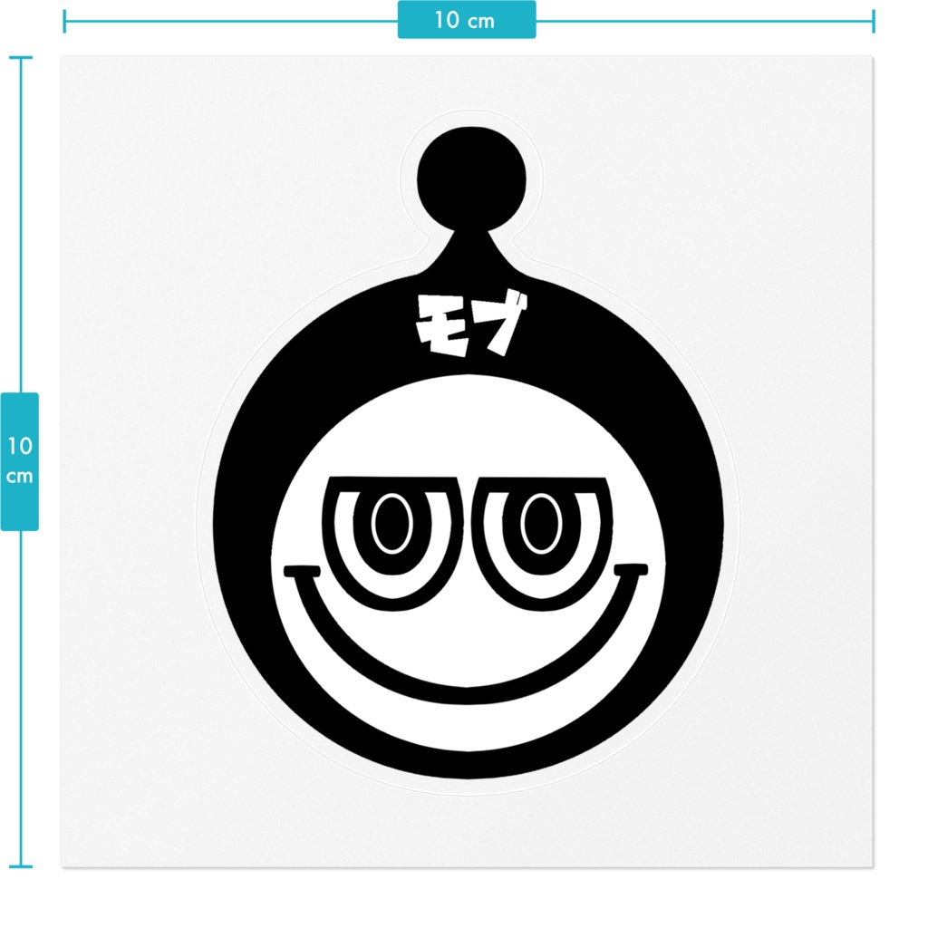 TKG×MANA TKGモブ クリアステッカー 10×10cm