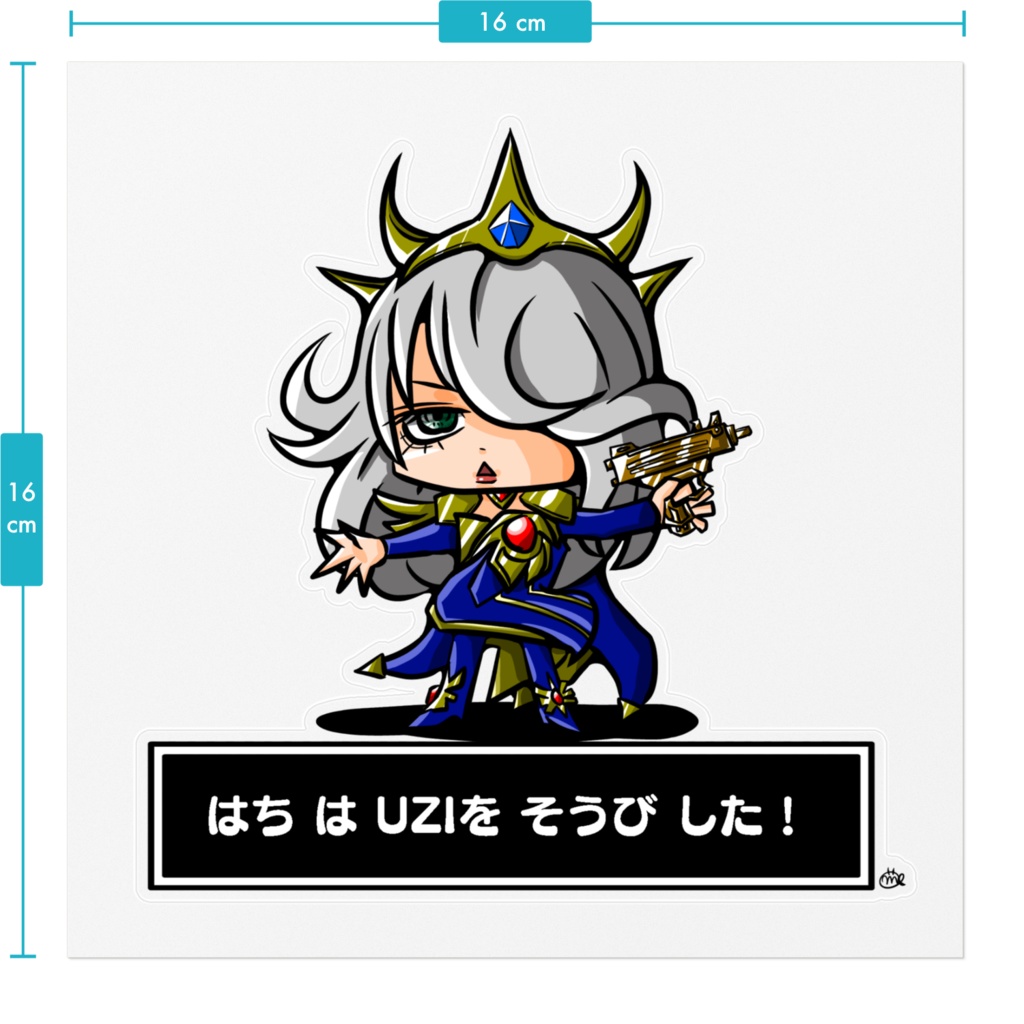 はち クリアステッカー 16×16cm