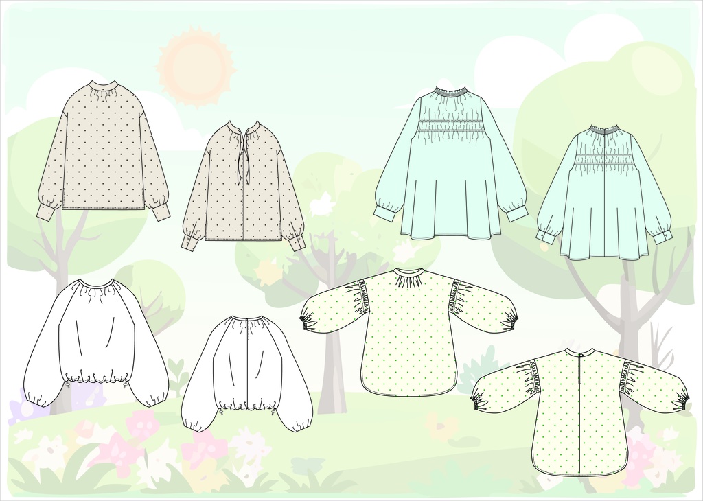 【Aiデータ】春のブラウスコレクション【商用利用OK】