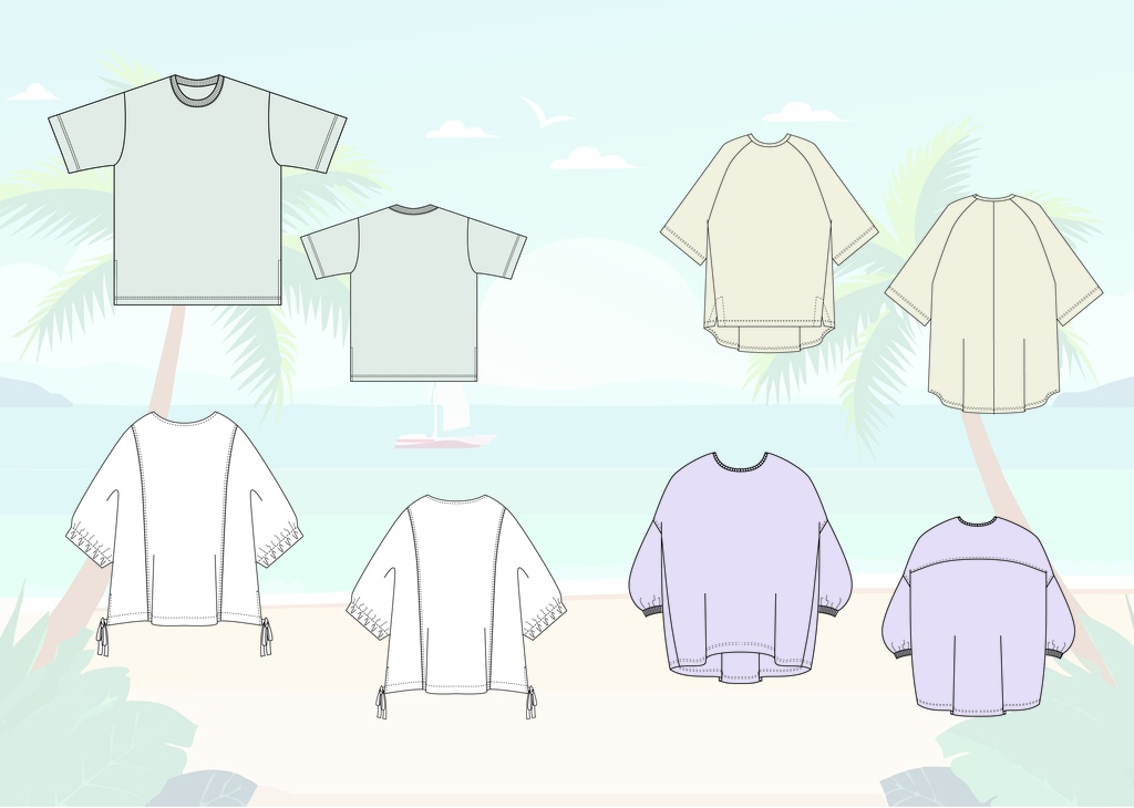 【Aiデータ】夏のTシャツコレクション【商用利用OK】