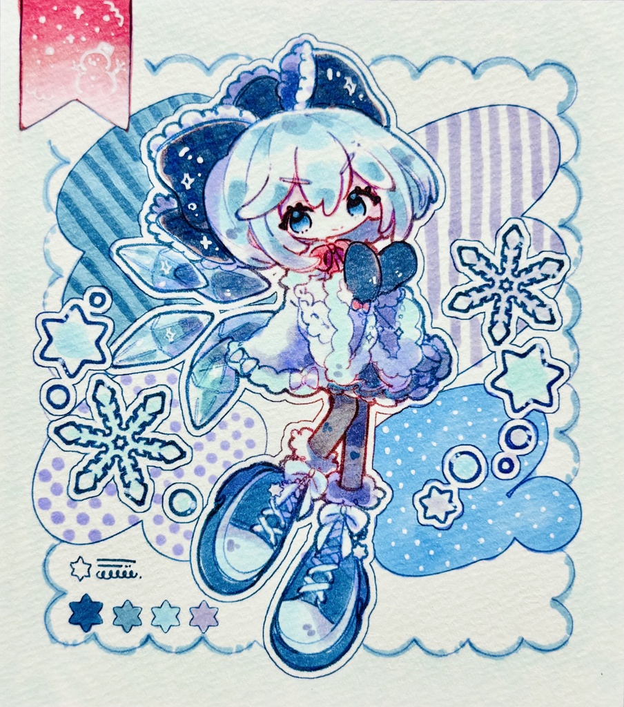 東方Project 直筆ミニ色紙 チルノ