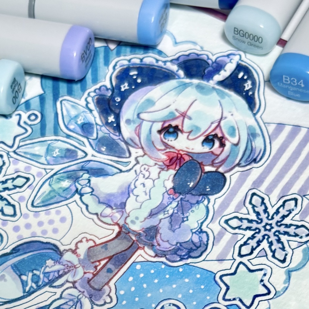 東方Project 直筆ミニ色紙 チルノ