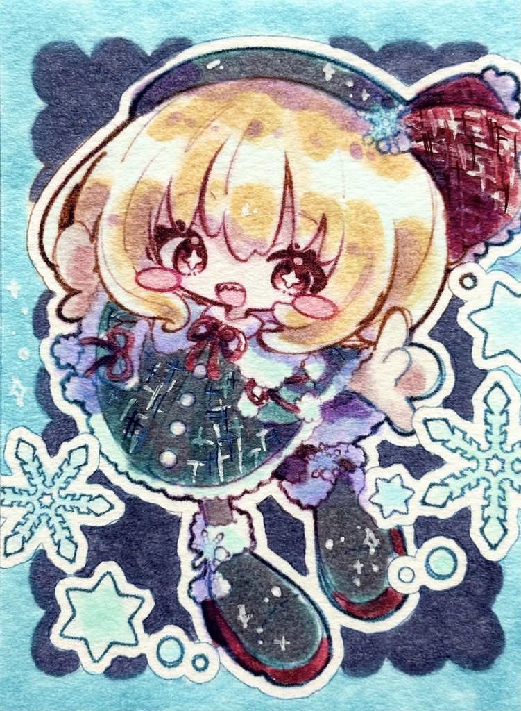 東方Project 直筆コピック原画 ゆきんこルーミア