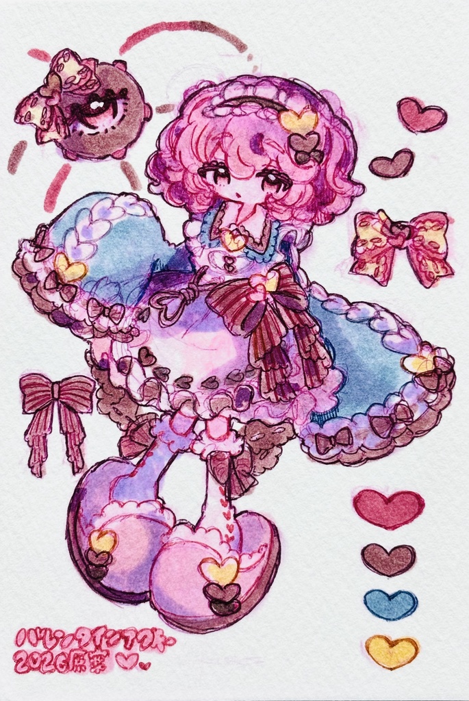 東方Project 衣装原案アナログイラスト 古明地さとり