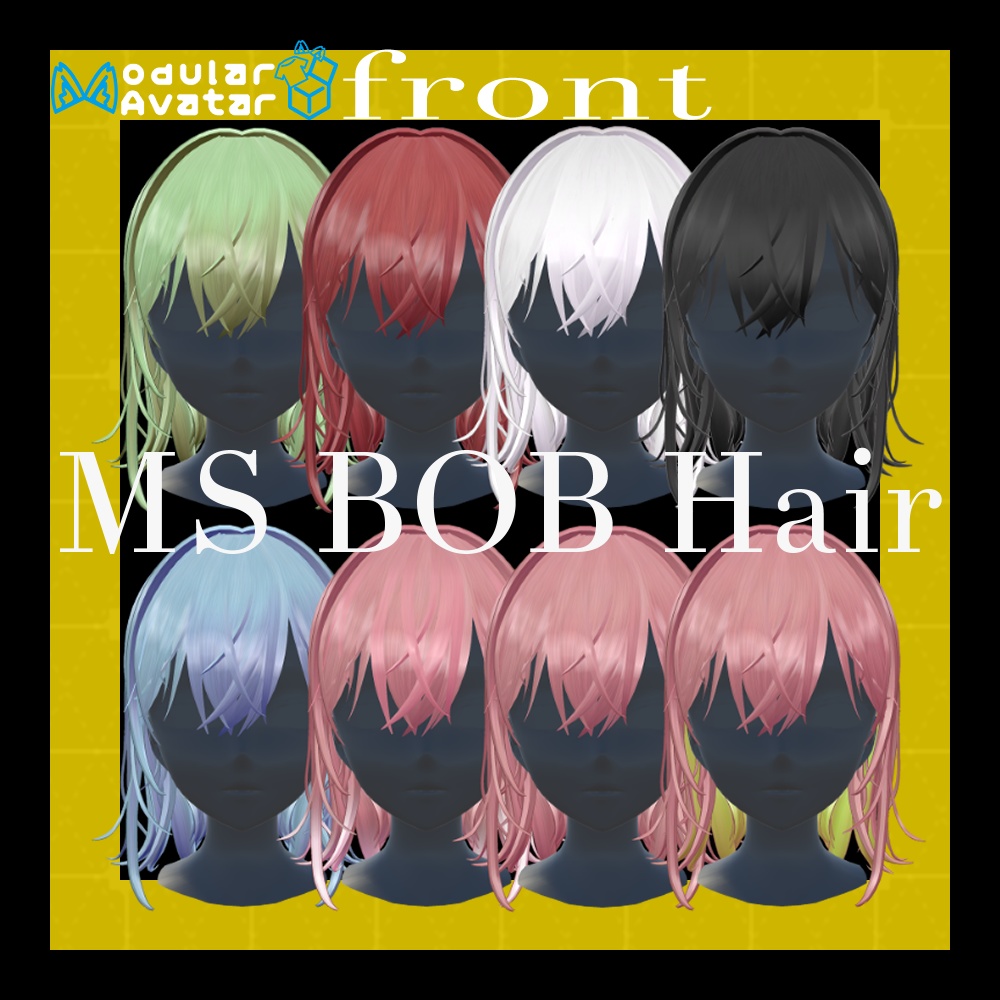 【1週間限定セール！】ピアスが映える耳掛けボブ✨ MS BOB Hair 【MA対応】複数アバター対応