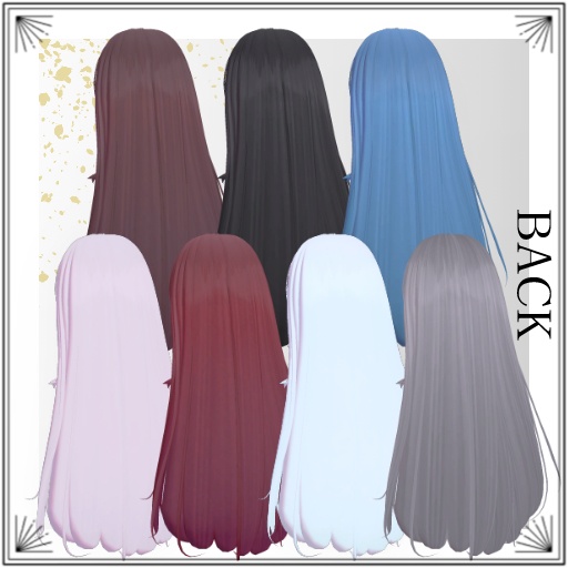 発売セール🎉【VRC想定MA対応】三つ編みアシメロング 【複数アバター対応】