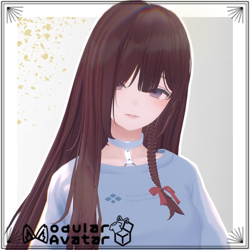 発売セール🎉【VRC想定MA対応】三つ編みアシメロング　【複数アバター対応】