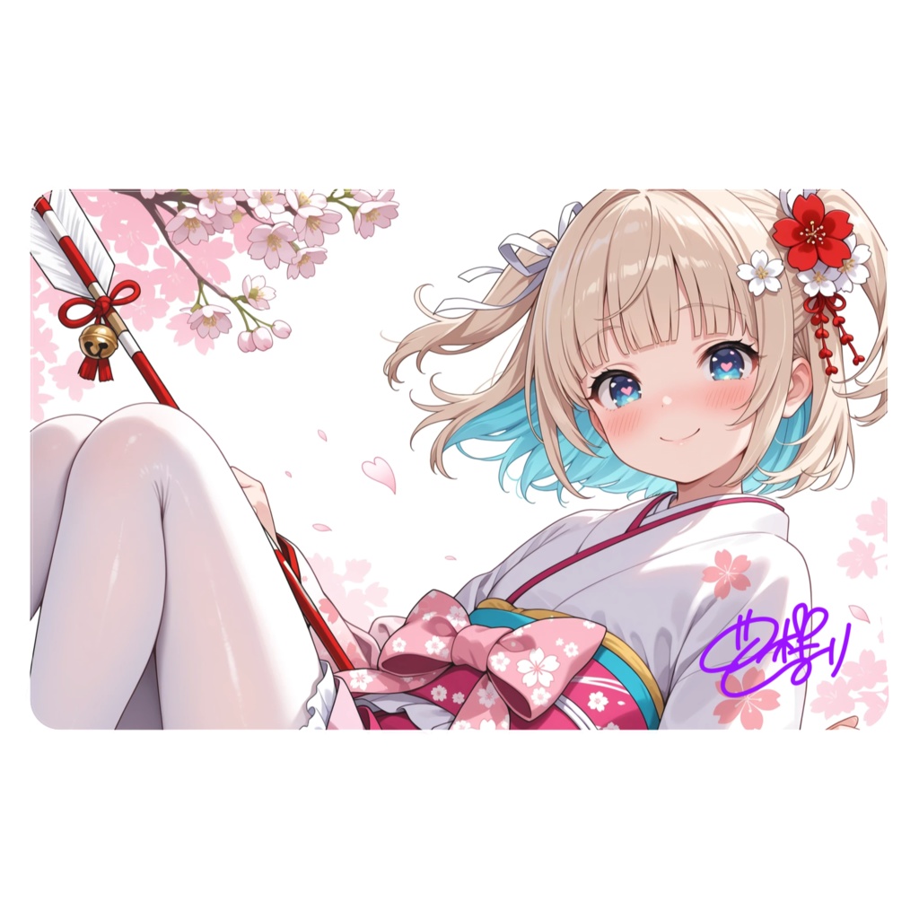 【ICカードステッカー】四梓しおり（お正月）