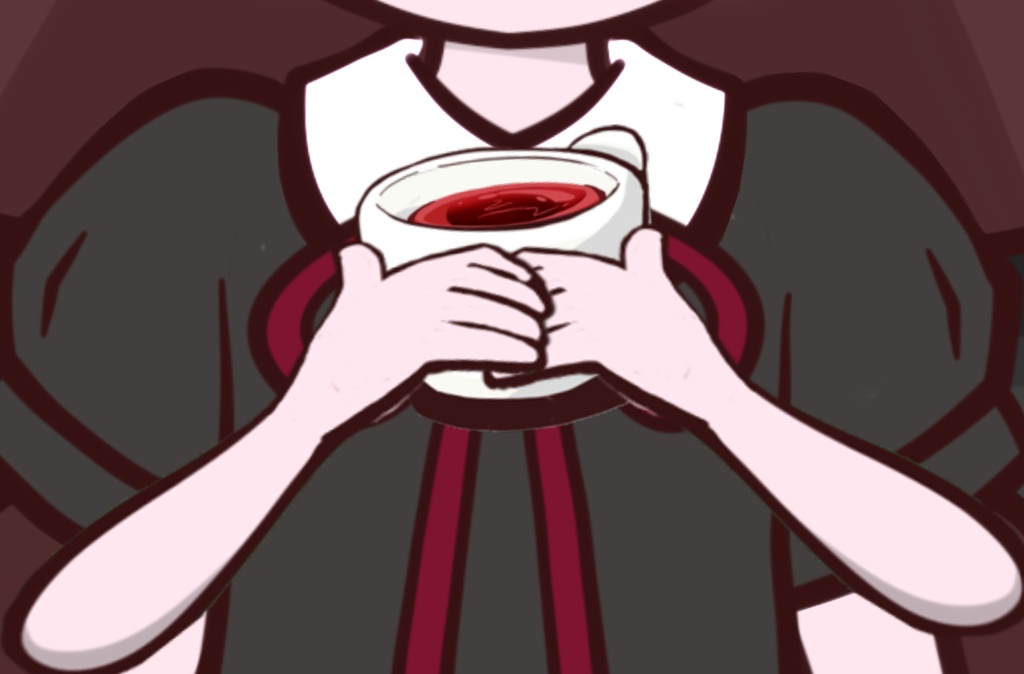 2D coffee Cup And red liquid inside + Controller