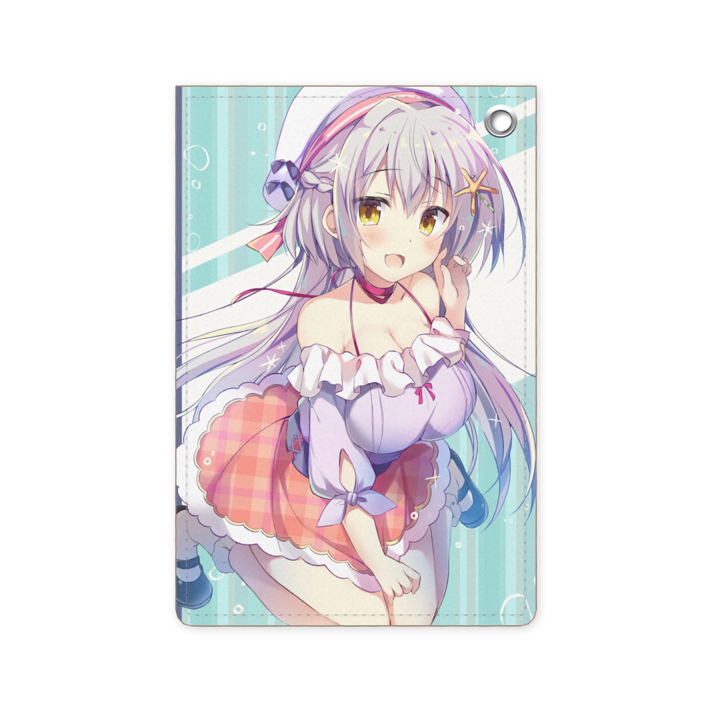 夏っぽい女の子パスケース