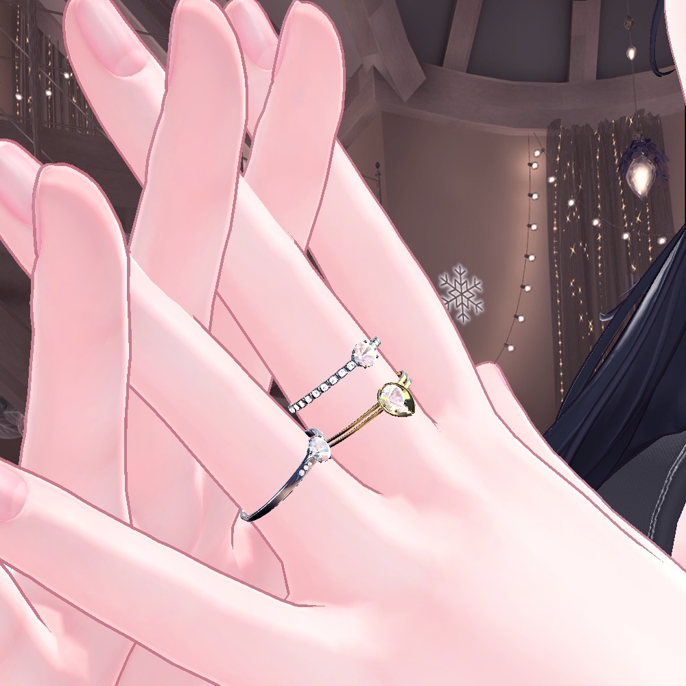 【Cavo's】Diamelle(ディアメル)指輪アクセサリー 3点セット