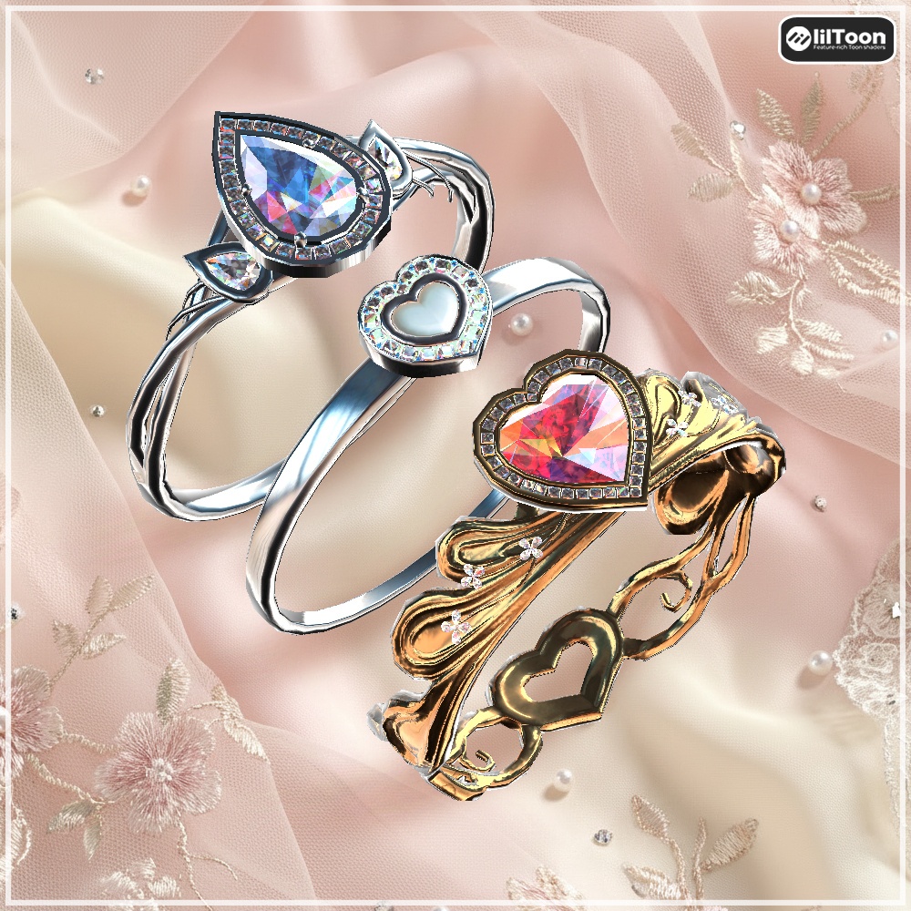 【Cavo's】Princéa(プリンセア) 指輪アクセサリー 3点セット