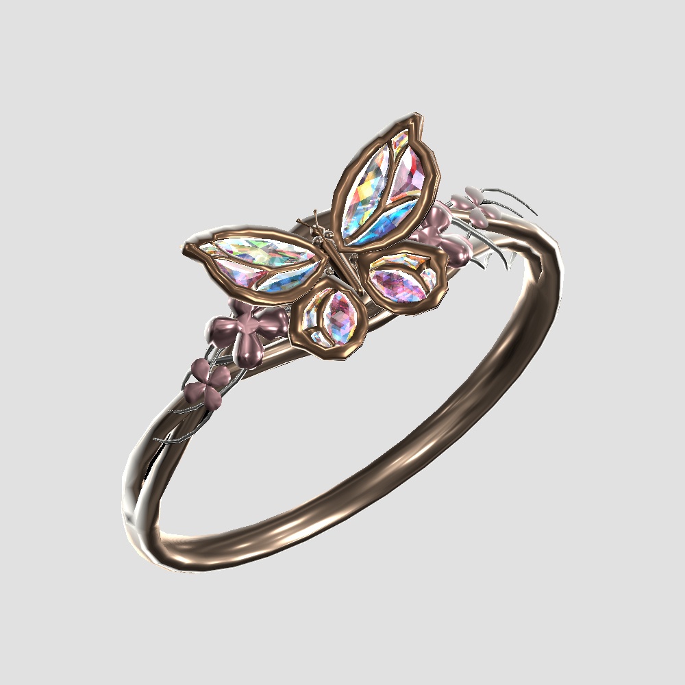 【Cavo's】蝶々・春 指輪アクセサリー 3点セット