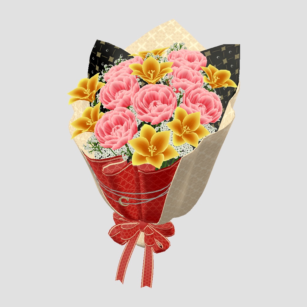 【Cavo's】ゆらゆら春の花束 (小&大&花瓶セット)