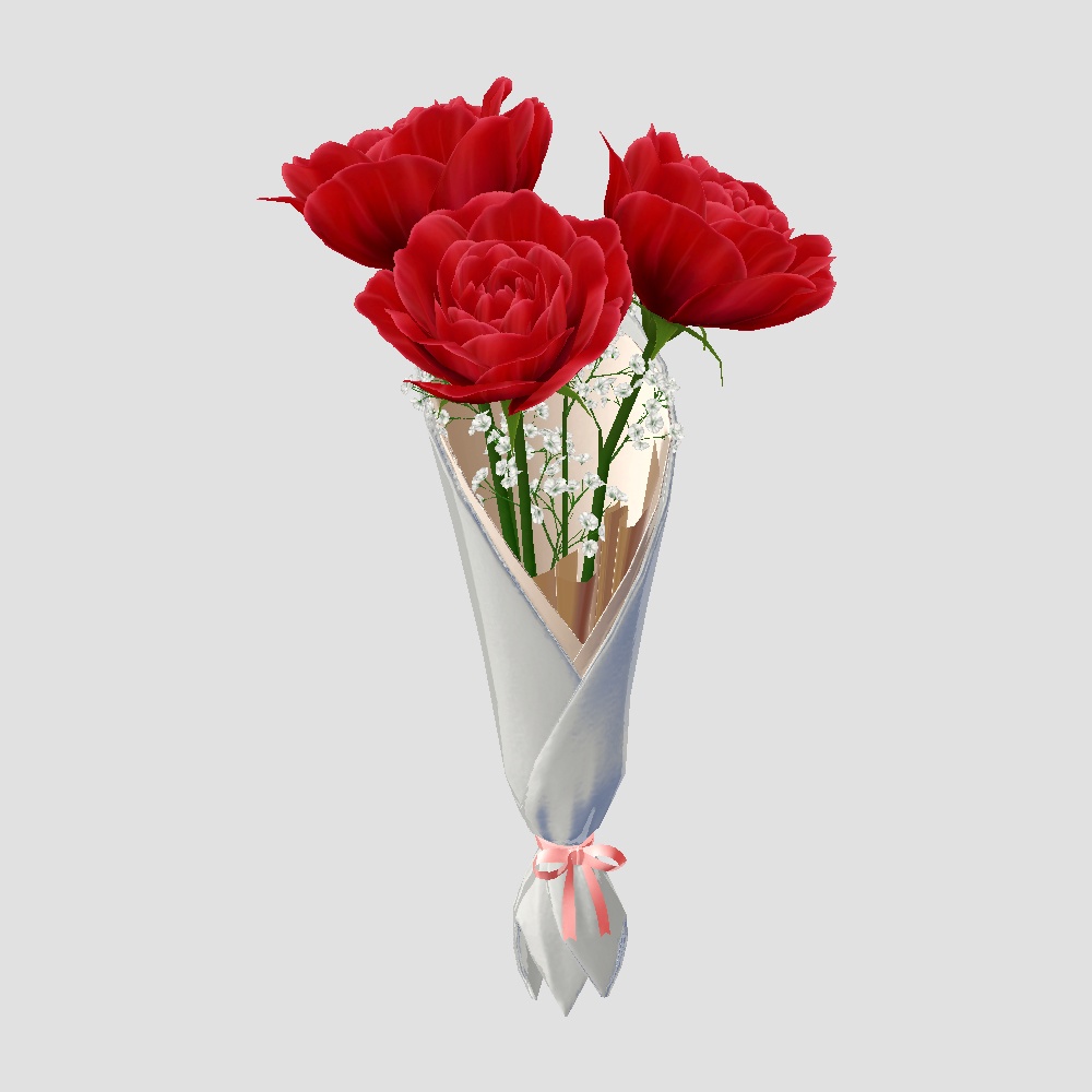 【Cavo's】ゆらゆら薔薇の花束 (小&大&花瓶セット)