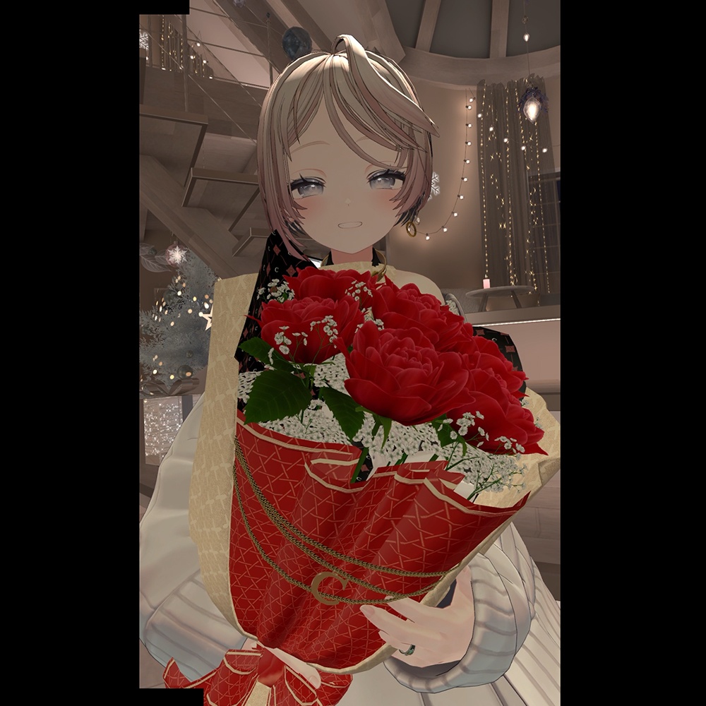 【Cavo's】ゆらゆら薔薇の花束 (小&大&花瓶セット)