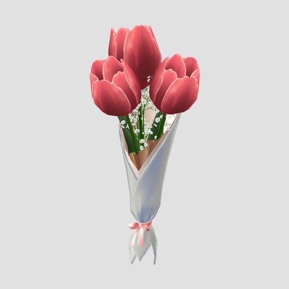 【Cavo's】ゆらゆらチューリップの花束 (小&大&花瓶セット)