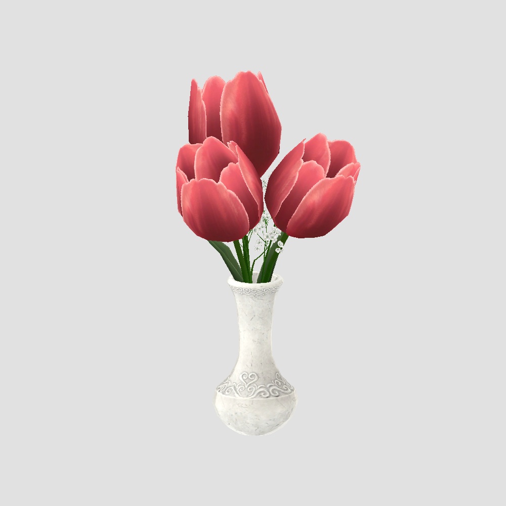 【Cavo's】ゆらゆらチューリップの花束 (小&大&花瓶セット)