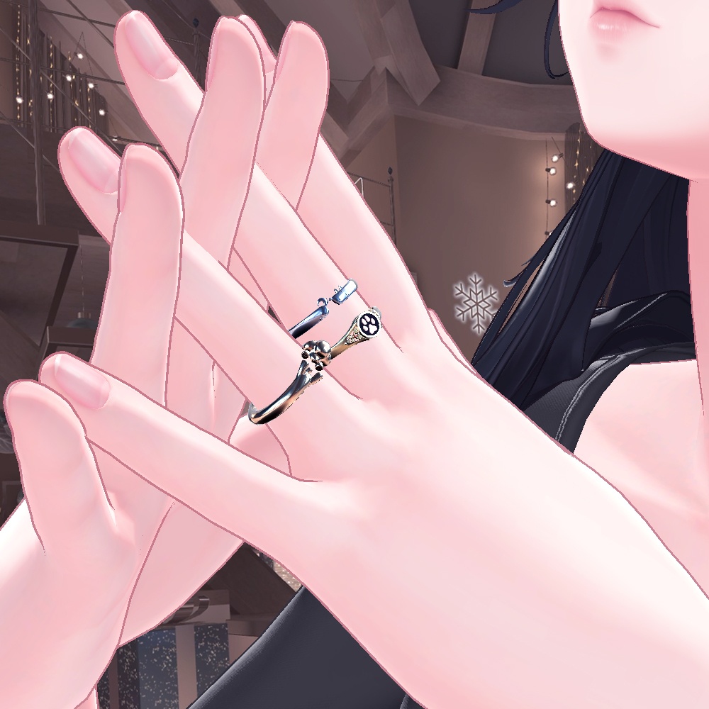 【Cavo's】犬 指輪アクセサリー 3点セット