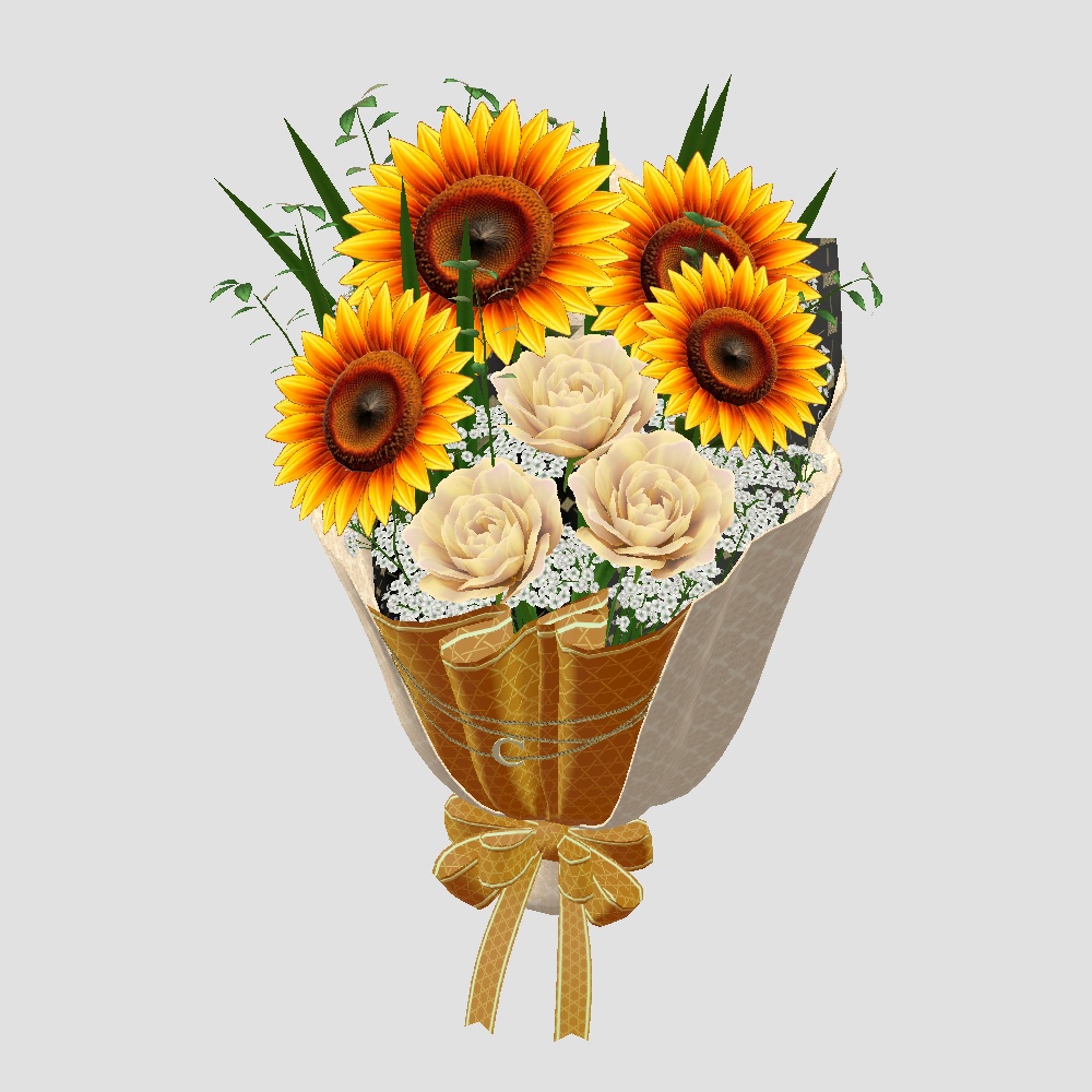 【Cavo's】ゆらゆら夏の花束 (小&大&花瓶セット)