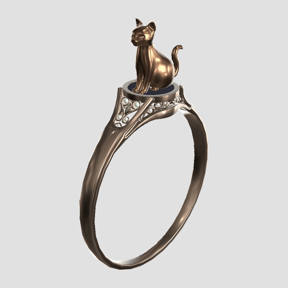 【Cavo's】ねこ 指輪アクセサリーⅢ 3点セット