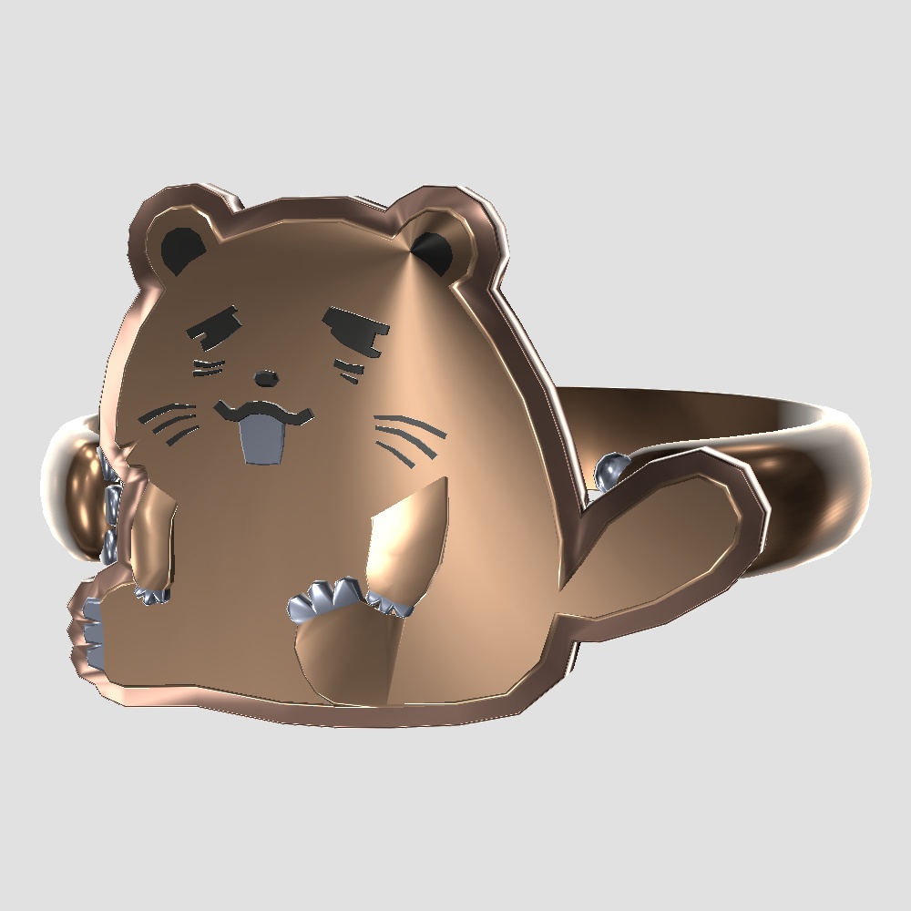 【Cavo's】ビーバー 指輪アクセサリー 3点セット