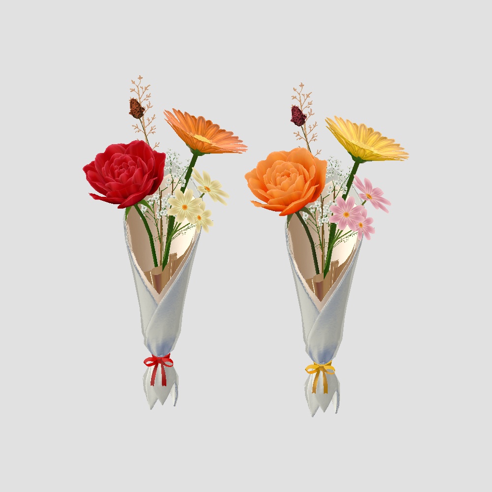 【Cavo's】ゆらゆら秋の花束 (小&大&花瓶セット)