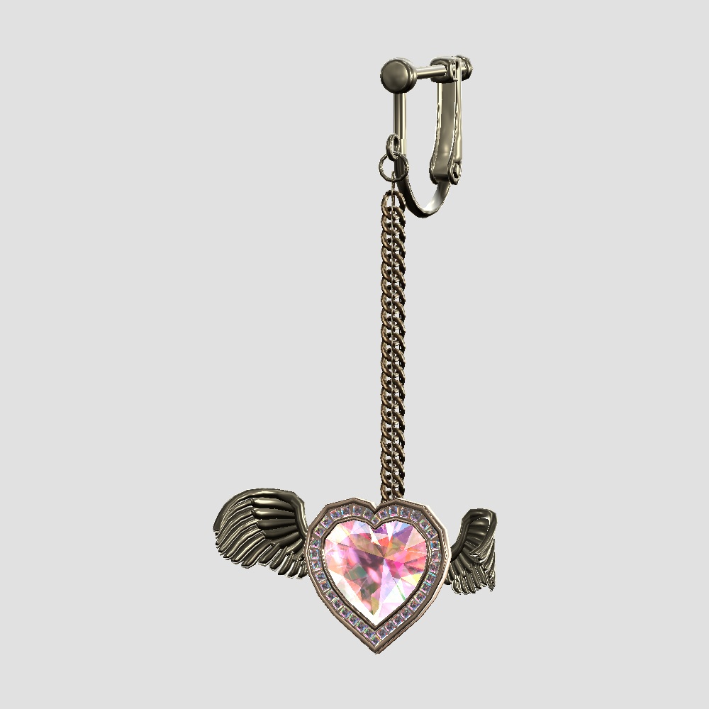 【無料】【Cavo's】ハート イヤリング(全アバター対応) 3点セット