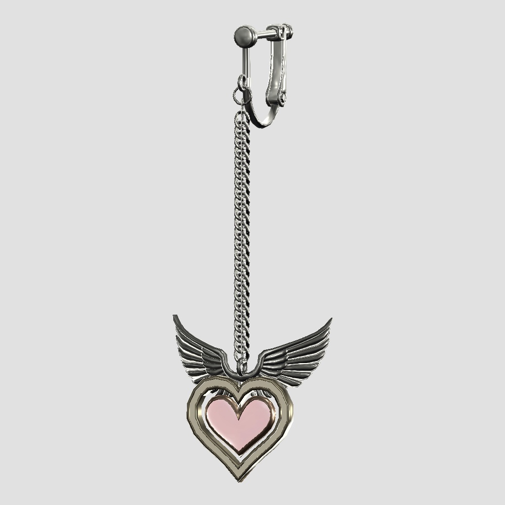 【無料】【Cavo's】ハート イヤリング(全アバター対応) 3点セット