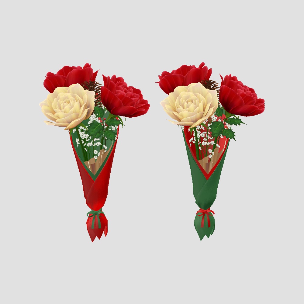 【Cavo's】ゆらゆら冬の花束 (小&大&花瓶セット)