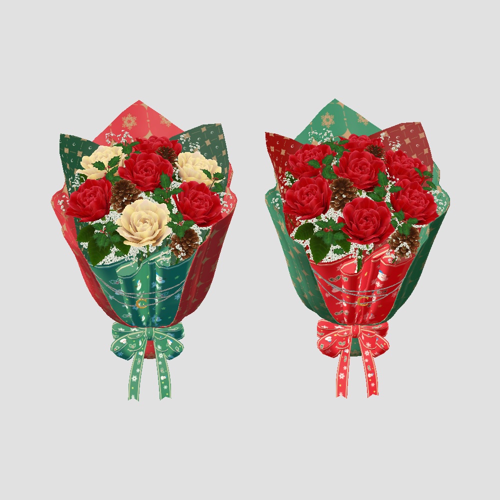 【Cavo's】ゆらゆら冬の花束 (小&大&花瓶セット)