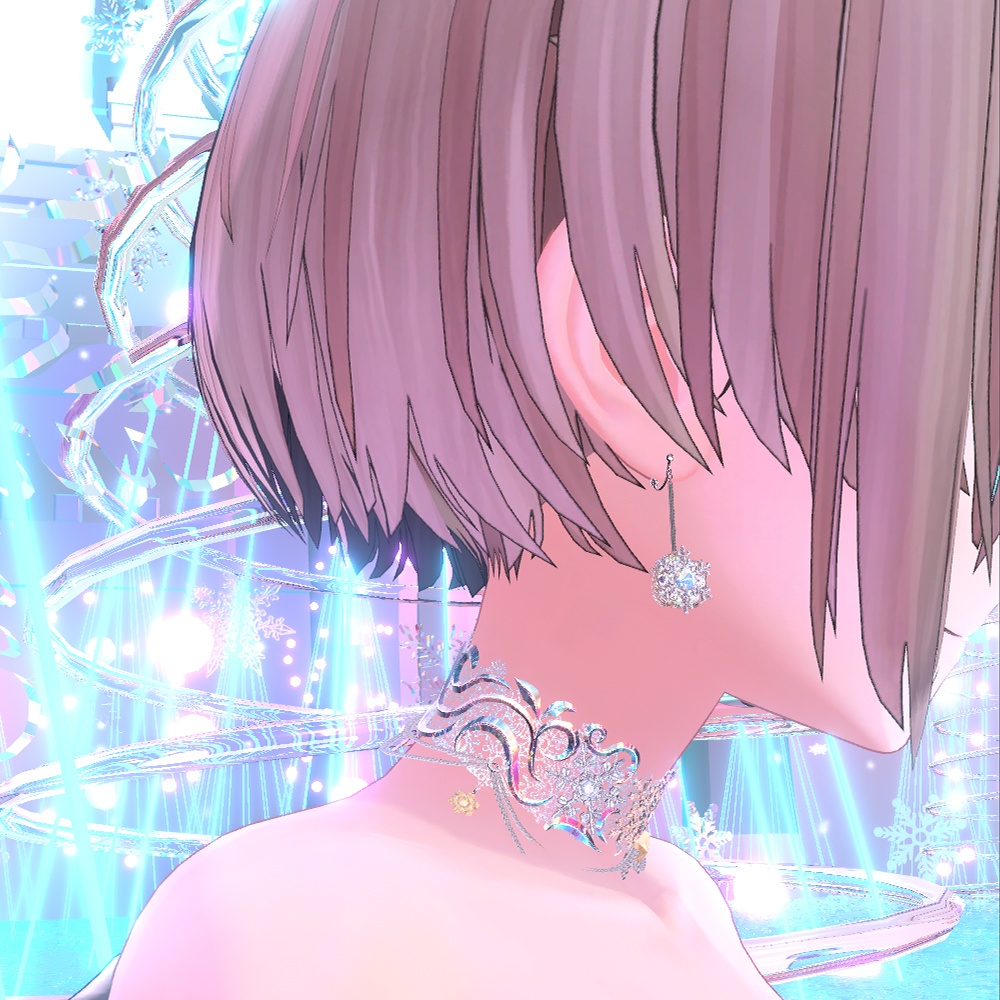 【Cavo's】雪の結晶 イヤリング 3点セット