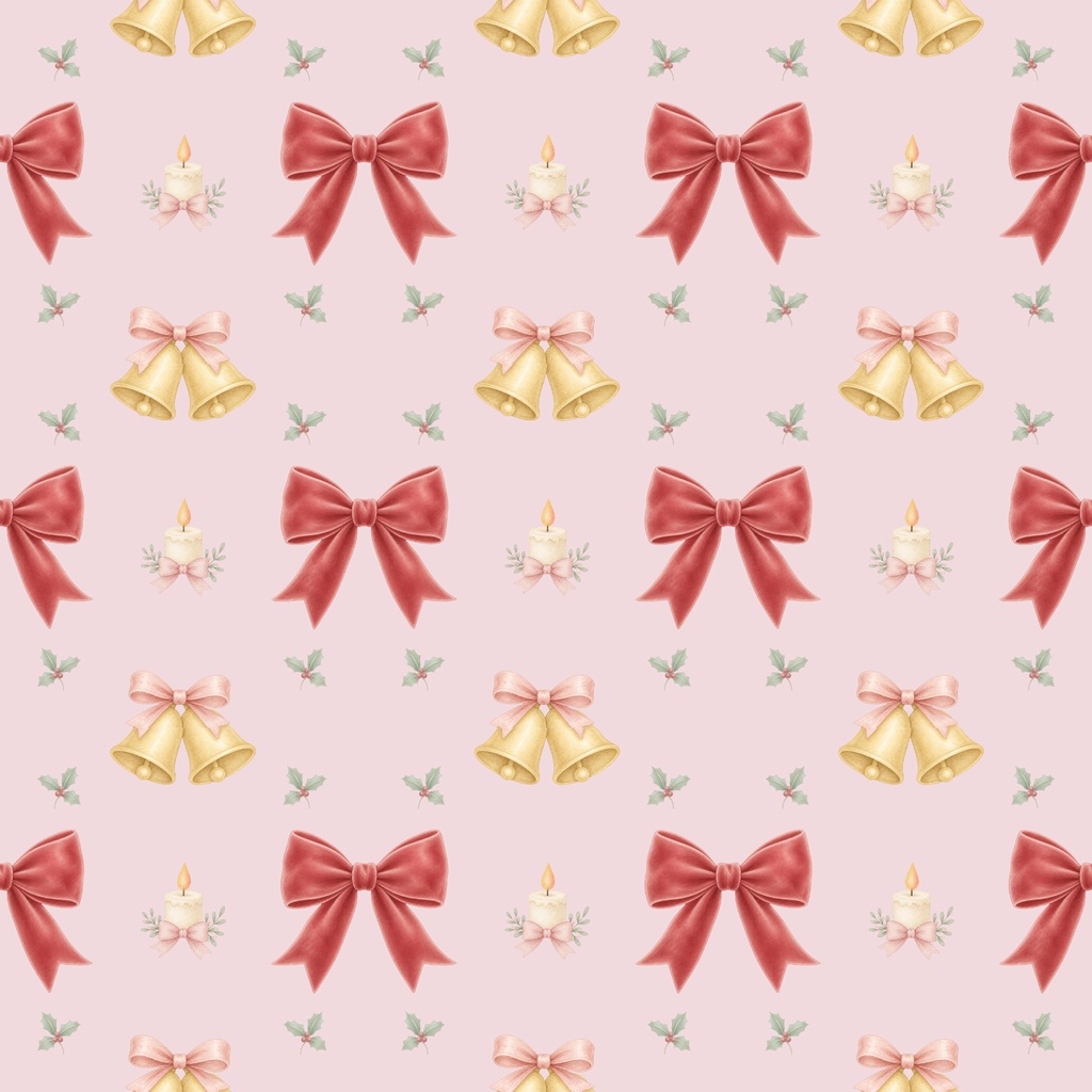 Christmas Sweet Collection|淡色クリスマス シームレスパターン4種