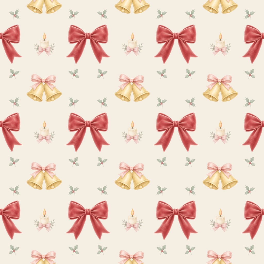 Christmas Sweet Collection - Milk Ivory|淡色クリスマス シームレスパターン4柄セット