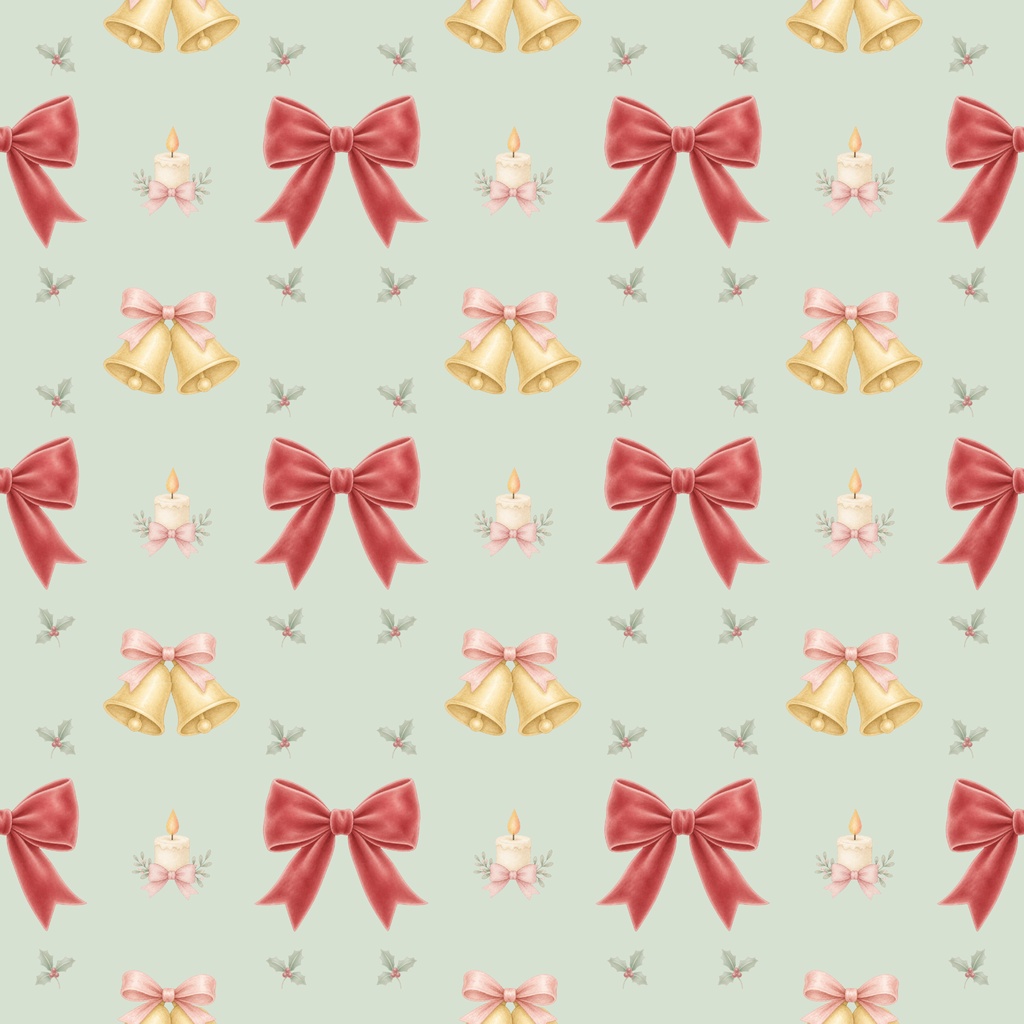 Christmas Sweet Collection - Milk Ivory|淡色クリスマス シームレスパターン4柄セット